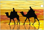 Stained Glass Pattern-Camels